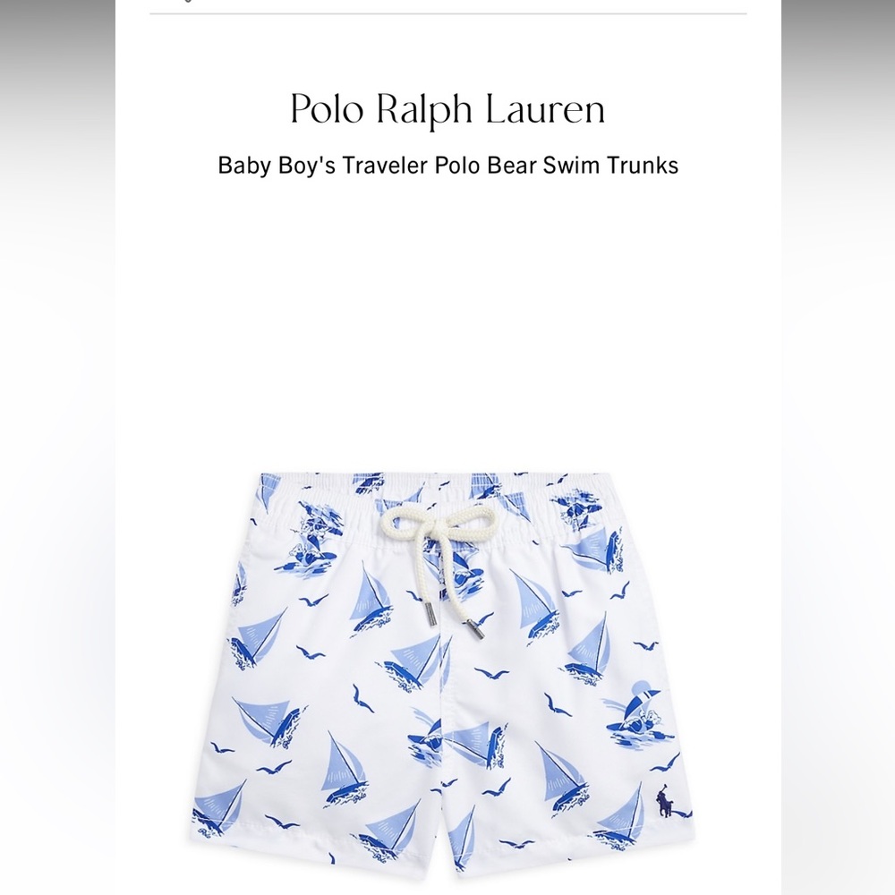 Ralph Lauren traveler polo bear swim trunks: 9M